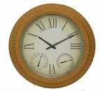 Ashton Sutton 24 St. Croix Faux Rattan case Temp Humidity LP3005-2