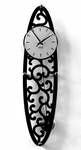 Ashton Sutton 39 Wooden and Glass Raised Wall Clock Pendulum ST3322AB