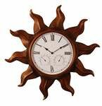 Ashton Sutton Metal Wall Clock with Humidity & Temp Subdials WIMT66