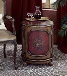 Butler Specialty Red Hand Painted Drum Table
