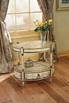 Butler Specialty Tuscan Cream Hand Painted Oval Accent Table