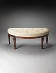 Butler Masterpiece Tamara Olive Ash Burl Demilune Bench - 1120101
