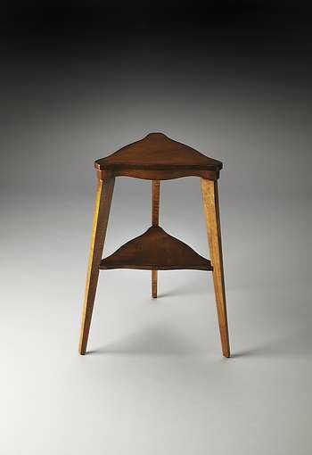 Butler Plantation Cherry Kent Olive Ash Burl Tiered Side Table - 1145101