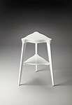 Butler Plantation Cherry Kent Glossy White Tiered Side Table - 1145304