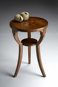 Butler Specialty Olive Ash Burl Round Accent Table