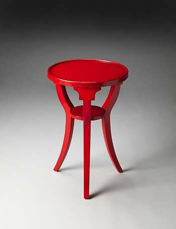 Butler Dalton Red Round Accent Table - 1328293