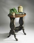 Butler Specialty Regal Black Hand Painted Accent Table