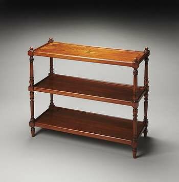Butler Masterpiece Rothwell Olive Ash Burl 3-Tier Console Table - 1530101