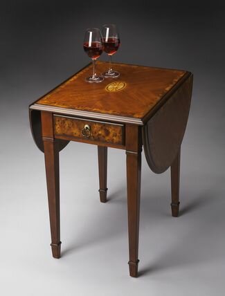 Butler Specialty Olive Ash Burl Pembroke Table
