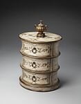 Butler Specialty Guilded Cream Oval Drum Table