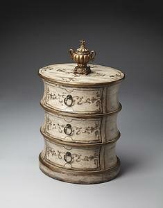 Butler Specialty Guilded Cream Oval Drum Table