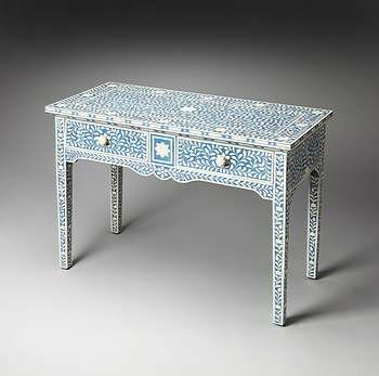 Butler Olivia Blue Bone Inlay Console Table