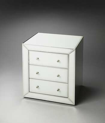 Butler Bella White Mirrored Chairside Chest