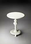 Butler Loft Glossy White Pedestal Table - 2213304