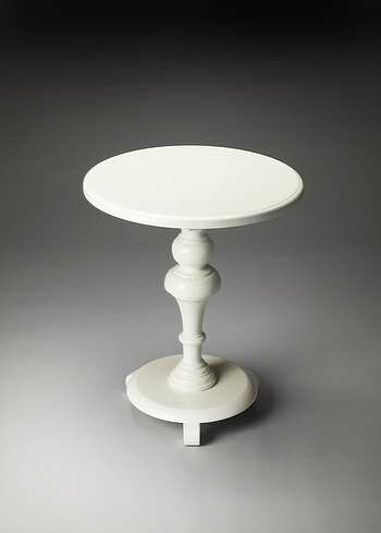 Butler Loft Glossy White Pedestal Table - 2213304