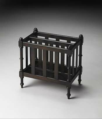Butler Masterpiece Holden Rubbed Black Magazine Basket - 2214234