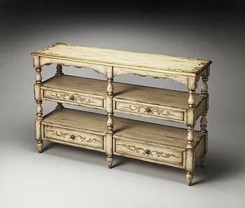 Butler Artists' Originals Corinne Guilded Cream Painted Sofa Console Table - 2242238