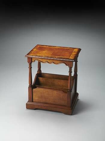 Butler Plantation Cherry Huntley Olive Ash Burl Magazine Table - 2416101