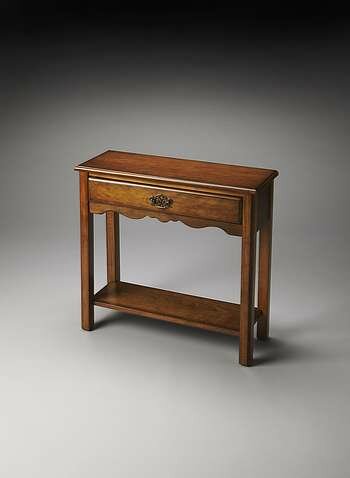 Butler Plantation Cherry Stratford Olive Ash Burl Console Table - 2507101