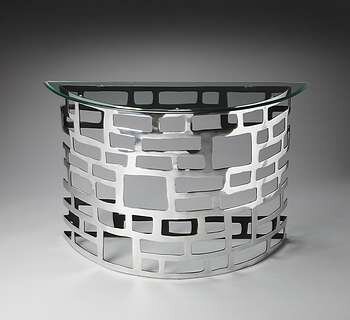Butler Crescent Modern Demilune Console Table