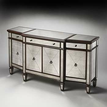 Butler Masterpiece Celeste Mirror & Mahogany Buffet - 2614299