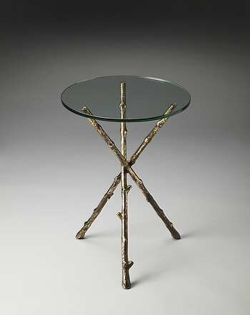 Butler Alpine Glass And Metal Accent Table-2673025