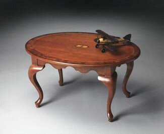 Butler Specialty Olive Ash Burl Oval Cocktail Table