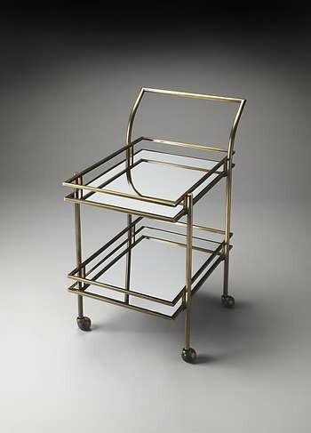 Butler Gatsby Antique Brass Bar Cart - 3139226