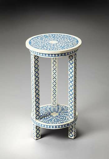 Butler Amanda Blue Bone Inlay Accent Table-3207070