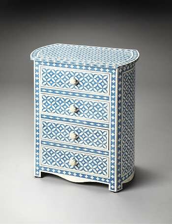 Butler Amelia Blue Bone Inlay Accent Chest-3213070
