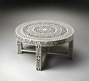 Butler Amanda Black Bone Inlay Cocktail Table