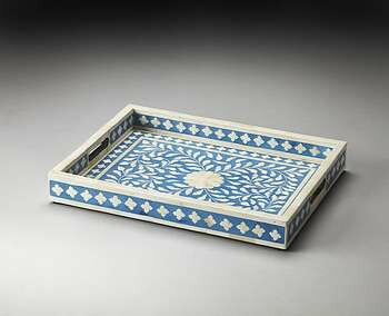 Butler Vivienne Blue Bone Inlay Serving Tray