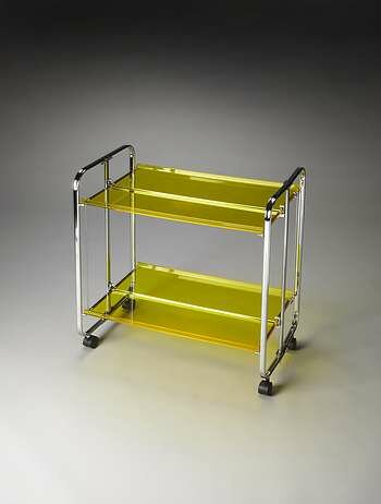 Butler Loft Splurge Yellow Acrylic Trolly Server - 3236314