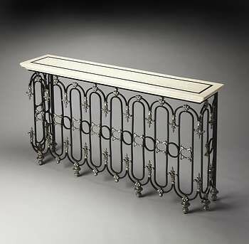 Butler Connoisseur's Vienna Fossil Stone Console Table - 3246090