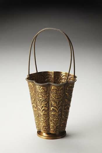 Butler Hors D'Oeuvres Clara Antique Brass Decorative Basket - 3262016