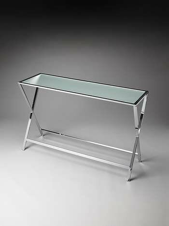 Butler Loft Bergen Frosted Glass Console Table - 3290307