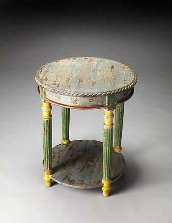 Butler Artifacts Nehru Hand Painted Accent Table - 3335290