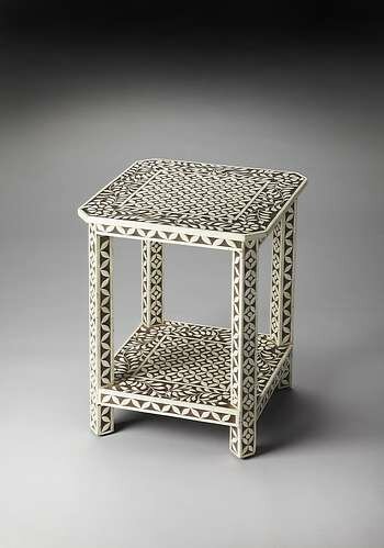 Butler Brown Bone Inlay Side Table - 3449326