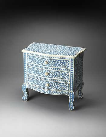 Butler Blue Bone Inlay Accent Chest - 3496319