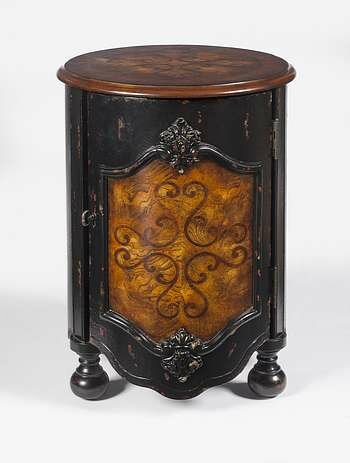 Butler Kenwood Black & Tan Drum Table - 4001283