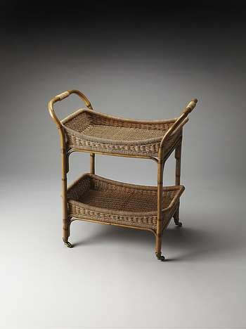 Butler Designer's Edge Fiji Rattan Serving Cart - 4230035