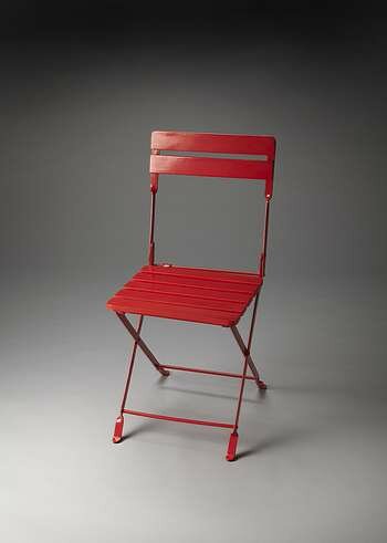 Butler Industrial Chic Bailey Red Folding Chair - 4236293