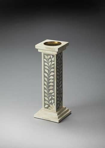 Butler Hors D'Oeuvres Bone Inlay Candle Holder - 4257321