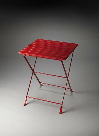 Butler Industrial Chic Bailey Red Folding Side Table - 4277293