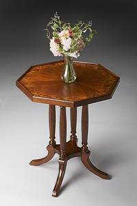 Butler Specialty Olive Ash Burl Octagon Accent Table