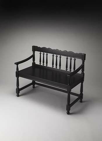 Butler Masterpiece Cather Black Licorice Bench - 5049111