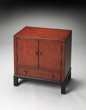 Butler Artists' Originals Courtland Distressed Red Accent Cabinet - 7008183
