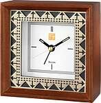 Frank Lloyd Wright Beth Sholom Quartz Table Top Alarm Clock by Bulova - B7766
