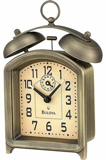 Bulova Holgate Table Top Alarm Clock - B8128