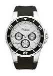 Caravelle 45C102 Mens Silver-White Sport/Tech Rubber Strap Watch